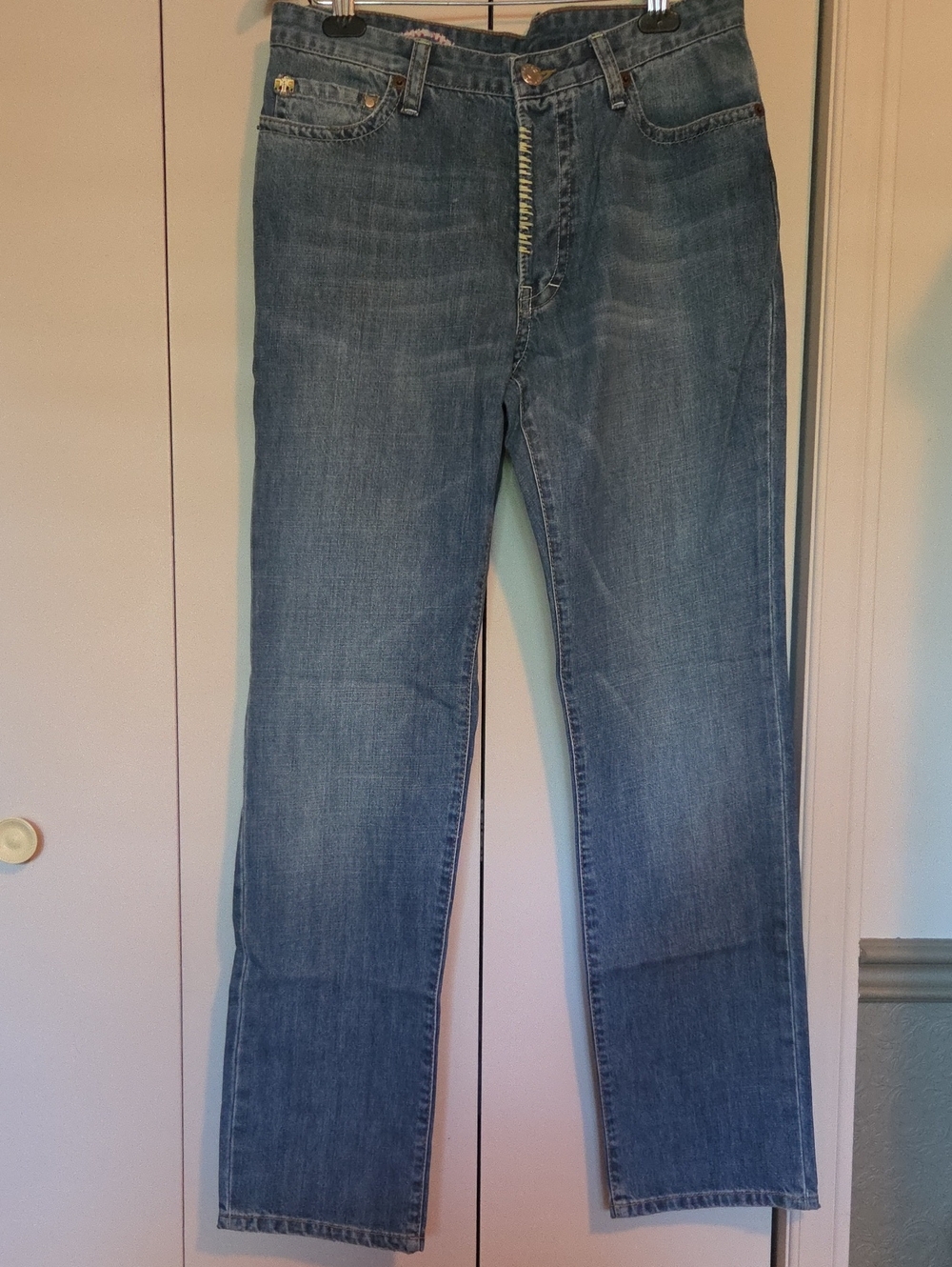 DSQUARED2 Men's Slim Straight Jeans in Medium Blue Wash